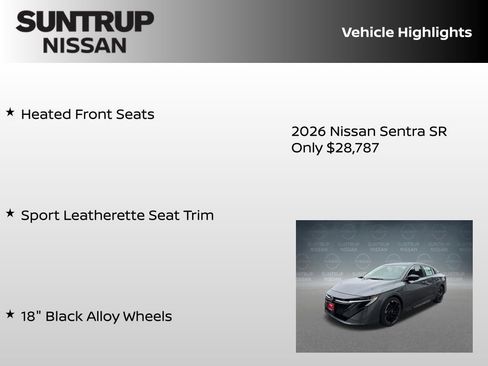 New 2026 Nissan Sentra SR FWD image 38