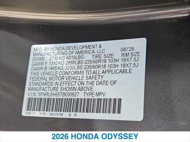 New 2026 Honda Odyssey EX-L image 26
