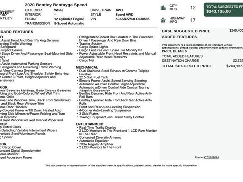 Used 2020 Bentley Bentayga Speed image 3
