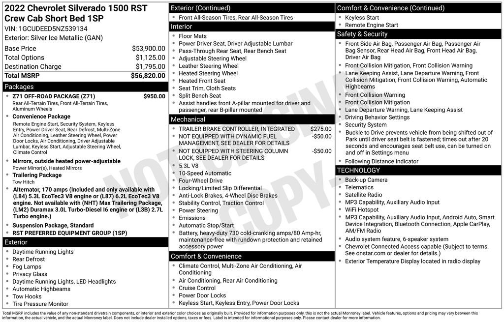 Used 2022 Chevrolet Silverado 1500 RST w/ Z71 Off-Road Package AWD/4WD image 3
