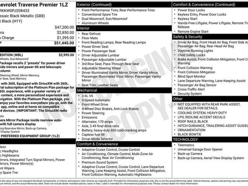 Used 2023 Chevrolet Traverse Premier w/ Redline Edition FWD image 8
