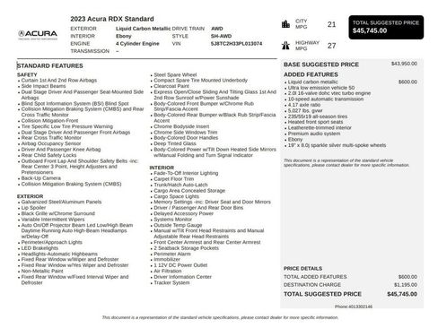 Used 2023 Acura RDX Base image 6