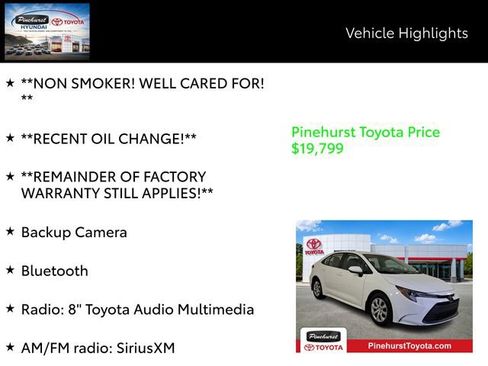 Certified 2025 Toyota Corolla LE FWD image 14