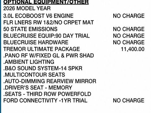 Used 2026 Ford Explorer Tremor w/ Tremor Ultimate Package AWD/4WD image 10