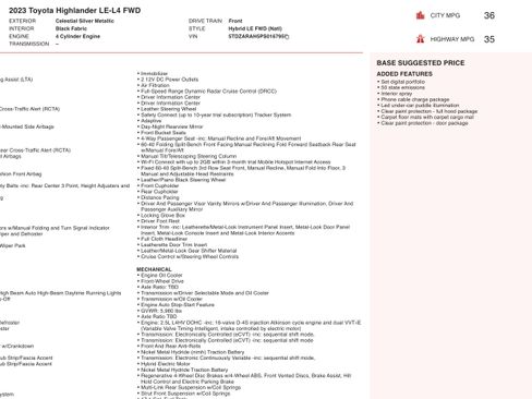 Used 2023 Toyota Highlander LE image 4