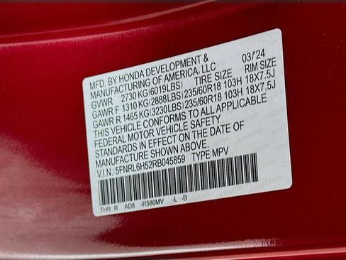 Certified 2024 Honda Odyssey EX image 36