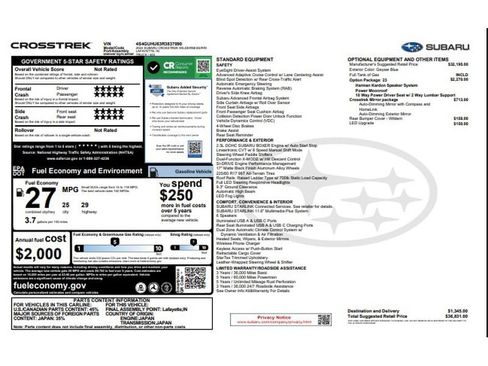 Used 2024 Subaru Crosstrek 2.5i Wilderness w/ Crosstrek Mirror Package AWD/4WD image 9