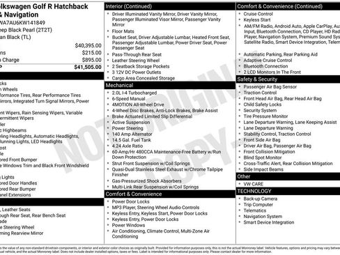 Used 2019 Volkswagen Golf R 4-Door image 3