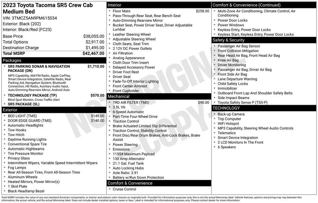 Used 2023 Toyota Tacoma SR5 AWD/4WD image 6