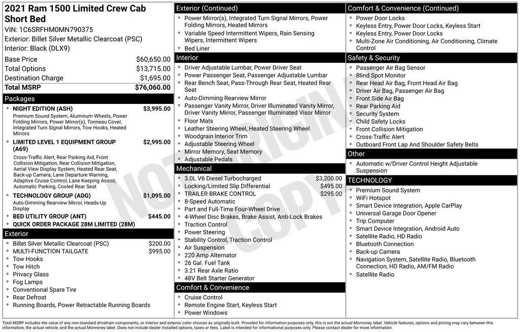 Used 2021 RAM 1500 Limited w/ Night Edition AWD/4WD image 40