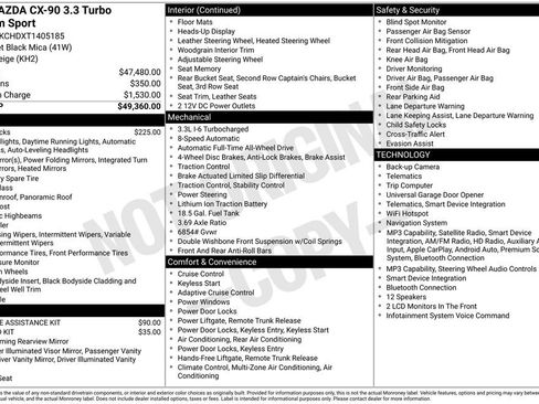 New 2026 MAZDA CX-90 3.3 Turbo w/ Premium Sport Pkg AWD/4WD image 38