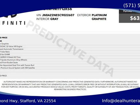 Used 2012 INFINITI QX56 4WD w/ Deluxe Touring Pkg image 43