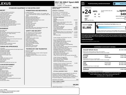 Used 2017 Lexus NX 200t F Sport image 39