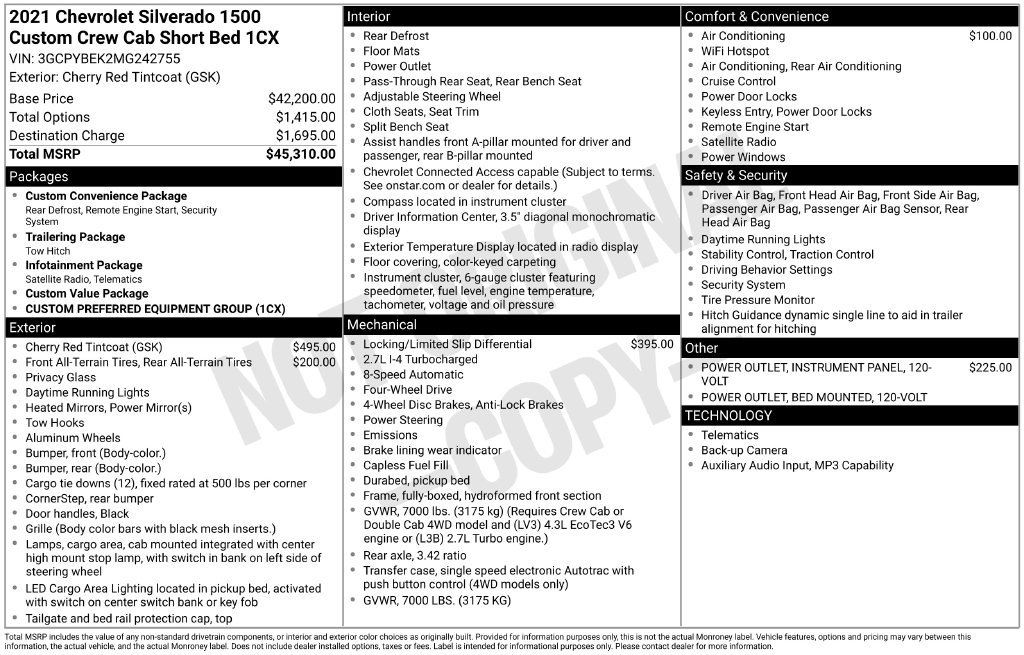 Used 2021 Chevrolet Silverado 1500 Custom AWD/4WD image 6