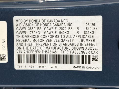 New 2026 Honda Civic Sport image 20