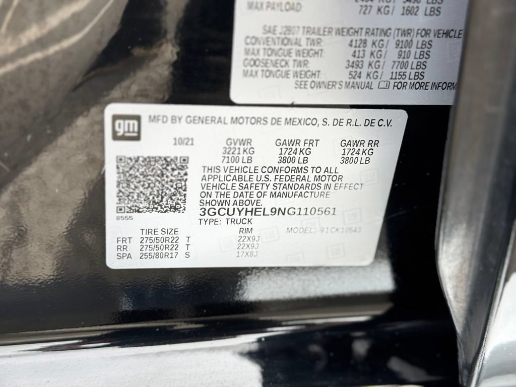 Used 2022 Chevrolet Silverado 1500 High Country w/ Technology Package AWD/4WD image 26