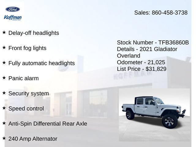 Used 2021 Jeep Gladiator Overland w/ LED Lighting Group AWD/4WD image 29