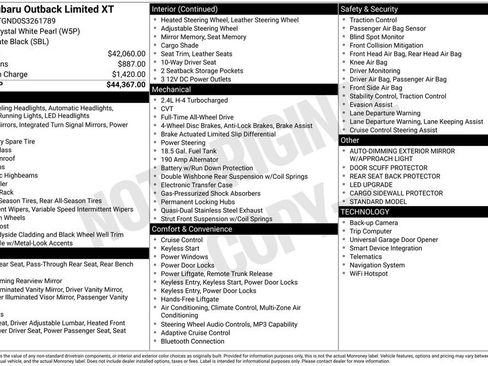 Used 2025 Subaru Outback Limited XT AWD/4WD image 45