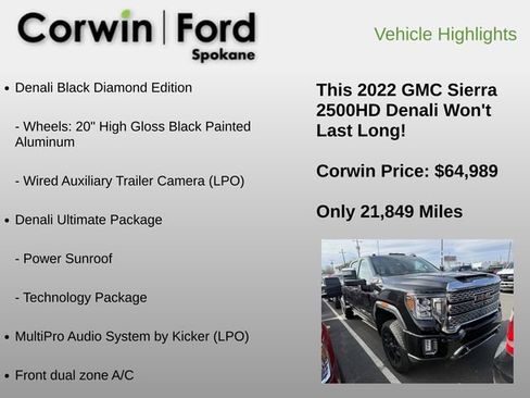 Used 2022 GMC Sierra 2500 Denali w/ Denali Black Diamond Edition image 12