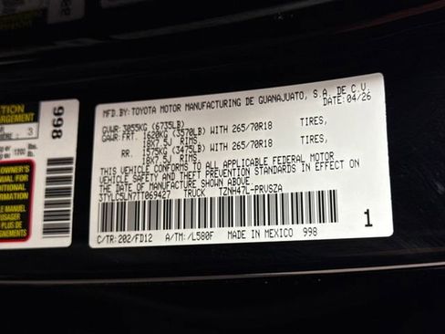 New 2026 Toyota Tacoma TRD Off-Road AWD/4WD image 23