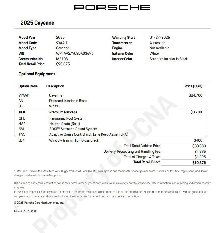 Certified 2025 Porsche Cayenne AWD/4WD image 6