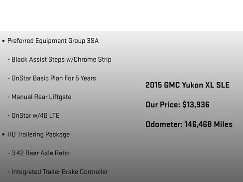 Used 2015 GMC Yukon XL SLE w/ Convenience Package image 6