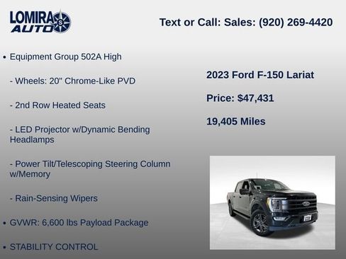 Used 2023 Ford F150 Lariat AWD/4WD image 14