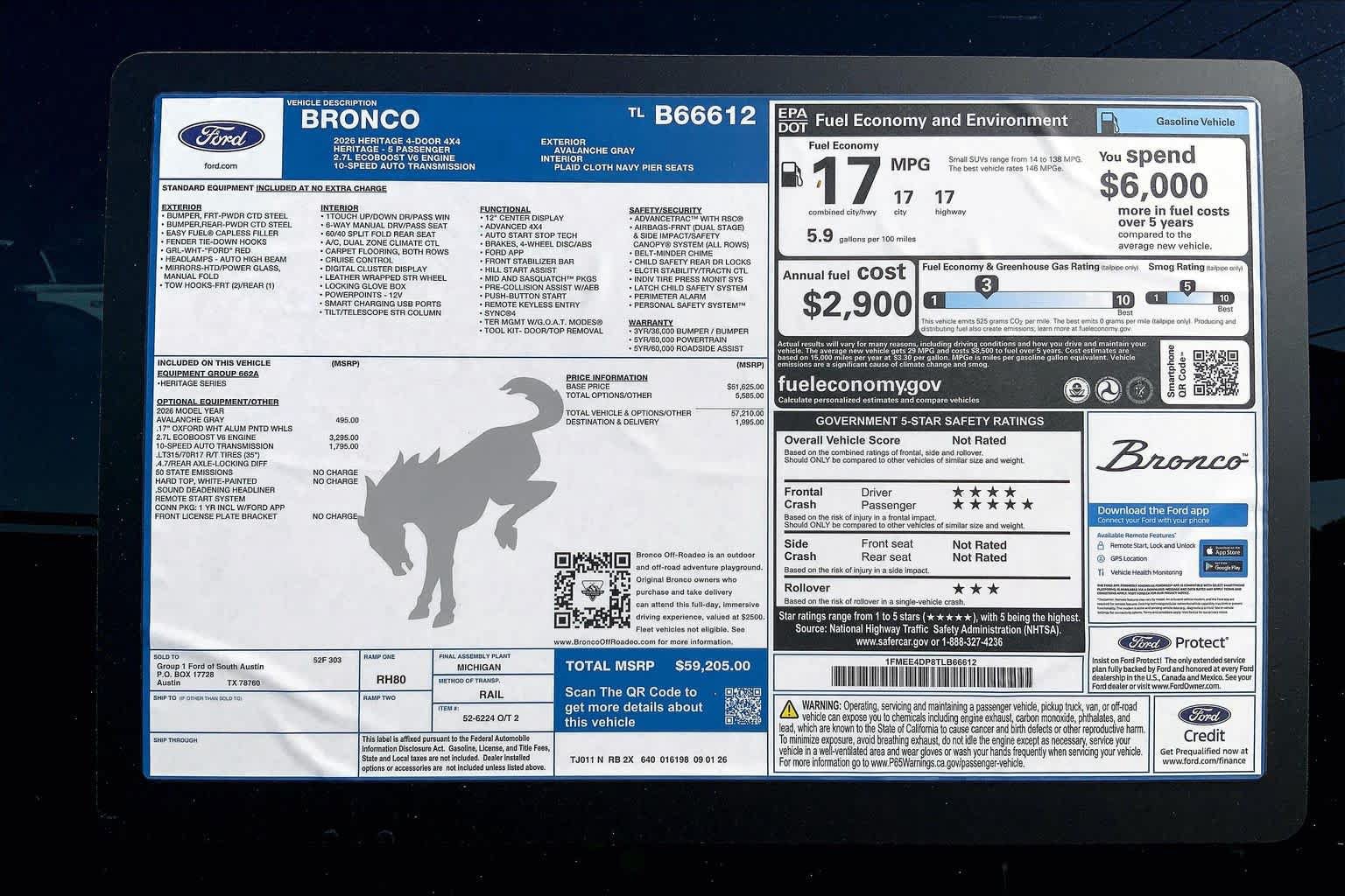 New 2026 Ford Bronco Heritage Edition AWD/4WD image 21