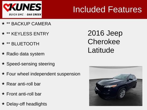 Used 2016 Jeep Cherokee Latitude FWD image 2
