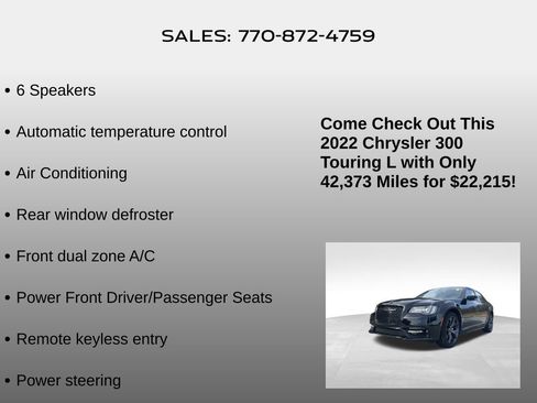 Used 2022 Chrysler 300 Touring L image 15