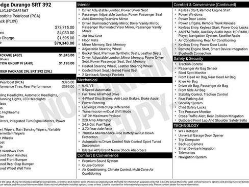 Certified 2023 Dodge Durango SRT w/ Black Package image 26