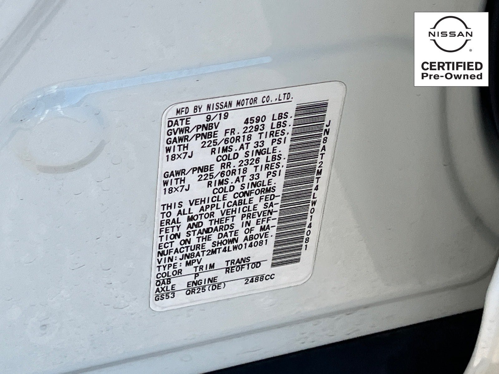 Certified 2020 Nissan Rogue SV w/ Premium Package FWD image 29