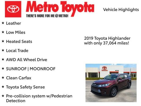 Certified 2019 Toyota Highlander XLE AWD/4WD image 8