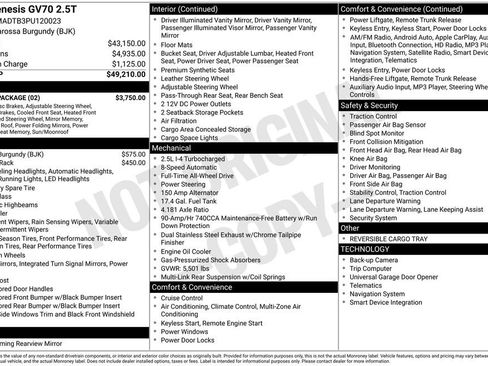 Used 2023 Genesis GV70 2.5T w/ Select Package image 7