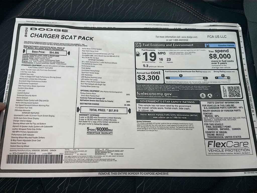 New 2026 Dodge Charger Scat Pack AWD/4WD image 21