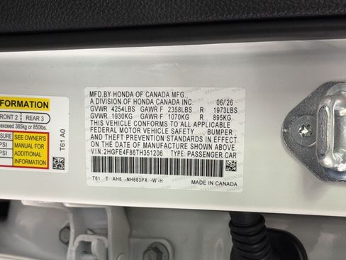 New 2026 Honda Civic FWD Hybrid Sedan image 24