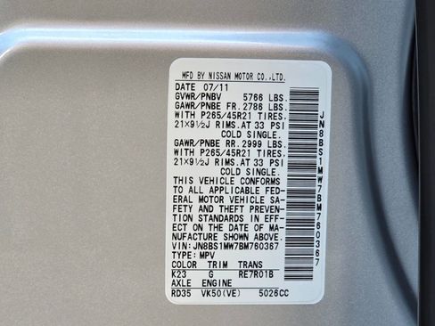 Used 2011 INFINITI FX50 AWD w/ Sport Pkg image 57