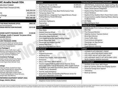 Used 2020 GMC Acadia Denali w/ LPO, 'HIT The Road' Package