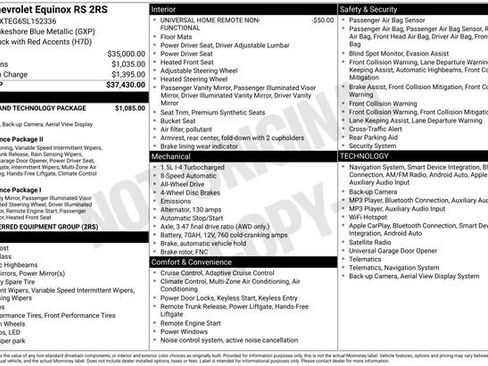Certified 2025 Chevrolet Equinox RS w/ Safety and Technology Package AWD/4WD image 6