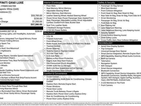 Used 2024 INFINITI QX60 Luxe FWD image 36