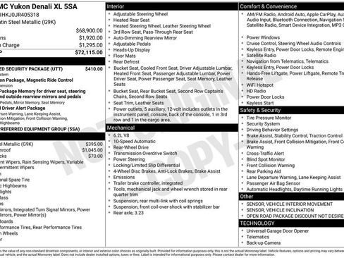 Used 2018 GMC Yukon XL Denali w/ Enhanced Security Package image 40