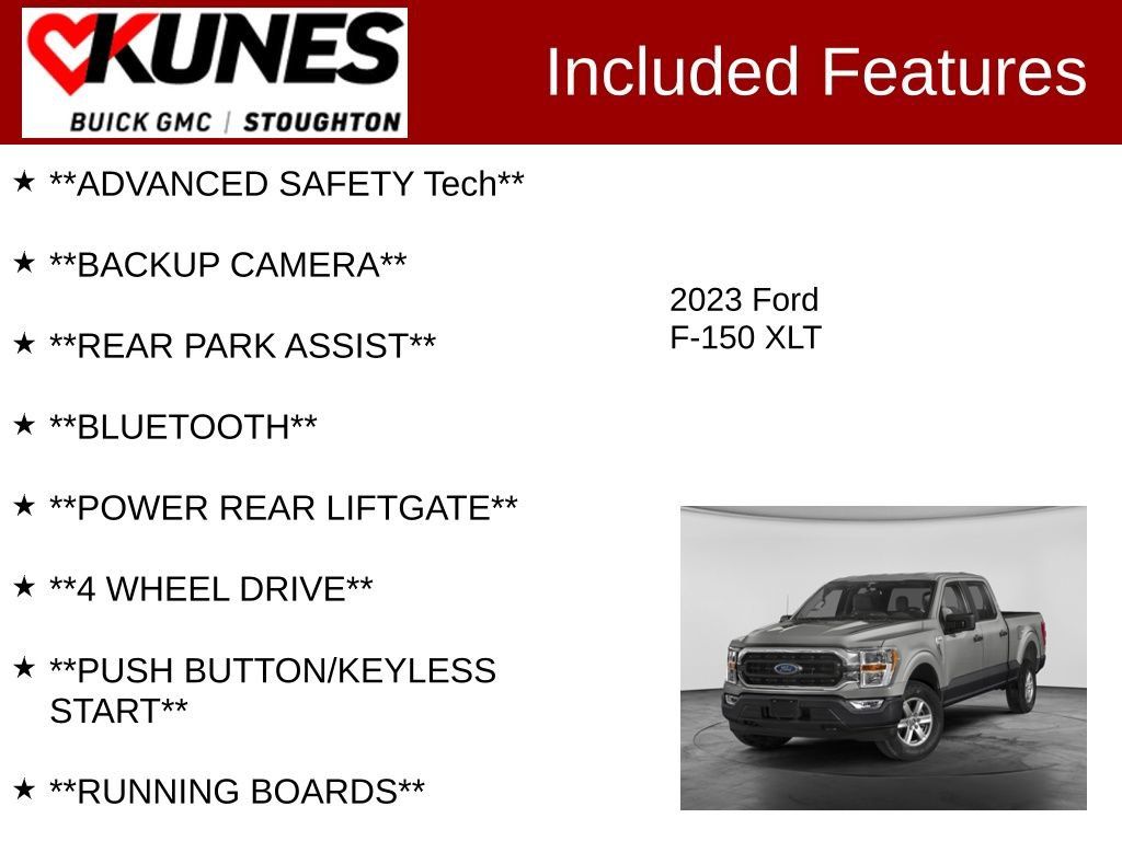 Used 2023 Ford F150 XLT w/ Equipment Group 302A High AWD/4WD image 2