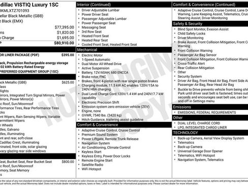 New 2026 Cadillac Vistiq Luxury w/ LPO, Floor Liner Package image 4