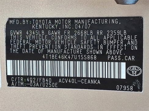 Used 2007 Toyota Camry CE image 25