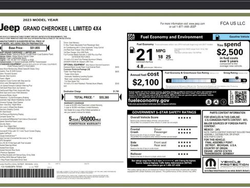 Used 2023 Jeep Grand Cherokee L Limited w/ Trailer Tow Group (B) AWD/4WD image 2