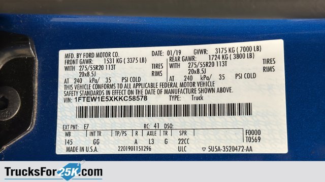 Used 2019 Ford F150 XL w/ Equipment Group 101A Mid AWD/4WD image 28