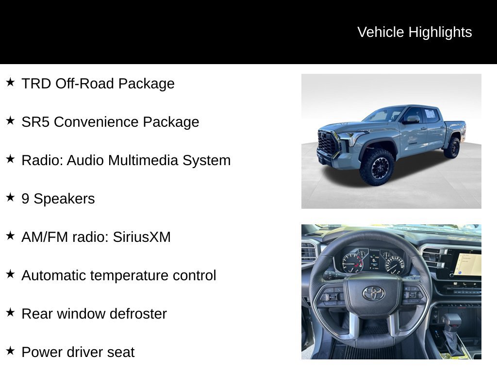 Used 2025 Toyota Tundra SR5 w/ TRD Off-Road Package AWD/4WD image 10