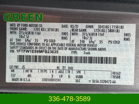 Certified 2021 Ford F150 XLT w/ Equipment Group 302A High AWD/4WD image 13
