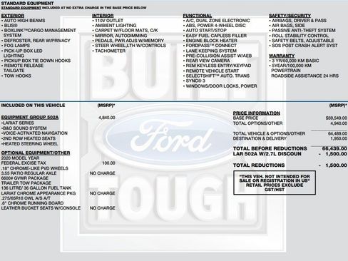 Used 2020 Ford F150 Lariat w/ Equipment Group 502A Luxury image 2