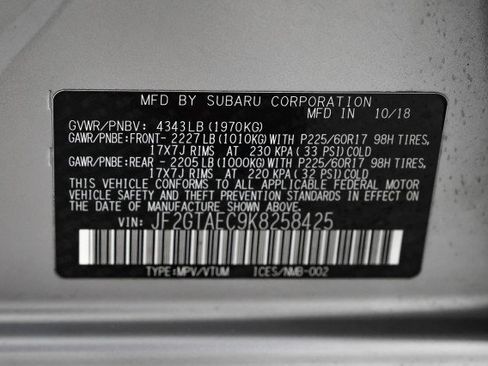 Used 2019 Subaru Crosstrek 2.0i Premium image 52